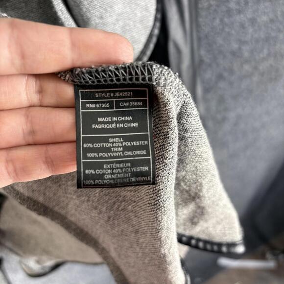 Jack Jacket Women S Small Gray Collared Open Front Long Sleeve Pockets Casual - Picture 7 of 8